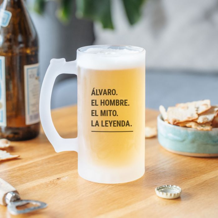 Jarra de cerveza moderna personalizable