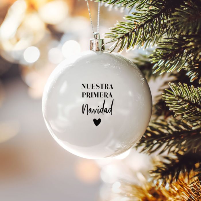 Adorno navideño personalizado con texto