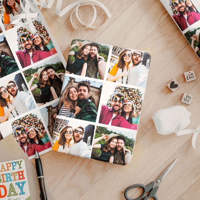 Papel de regalo personalizado con fotos