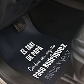 Alfombrilla para coche con 5 frases