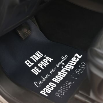 Alfombrilla para coche con 5 frases