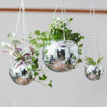 Macetas de bolas de discoteca