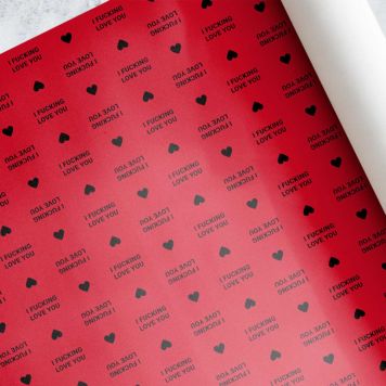 Papel de regalo personalizado con texto y fondo
