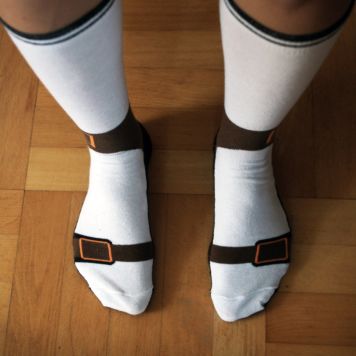 Los calcetines con sandalias